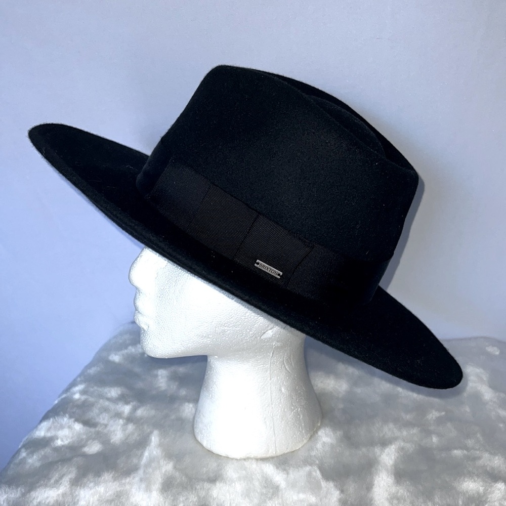 Brixton Ladies Black Fedora Hat Non-Adjustable, Stiff Flexible brim Size XS 54cm